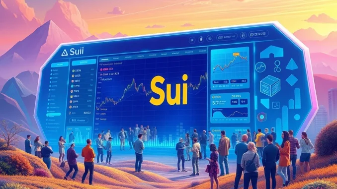 Momentum DEX event banner showing a vibrant gathering, symbolizing Sui ecosystem growth and blockchain innovation.