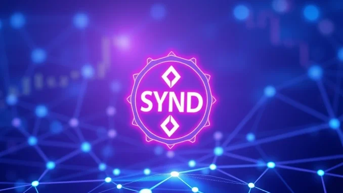 Digital representation of the Syndicate SYND token launching, symbolizing its role in advanced DAO infrastructure and Web3 governance.