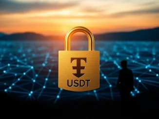 Tether freeze of $1.6M USDT in a DOJ counterterrorism operation, highlighting stablecoin compliance and blockchain security.