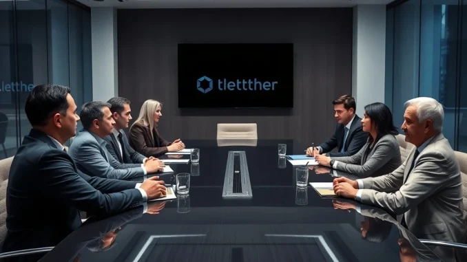 Tether Partnership: Strategic Talks Unfold with Hana Financial and Dunamu Executives from Hana Financial, Dunamu, and Tether meet to discuss a crucial Tether partnership for stablecoin development.