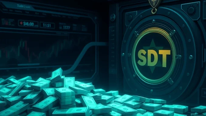 Digital representation of 2 billion **USDT minted** at Tether Treasury, symbolizing a significant increase in stablecoin supply for the crypto market.