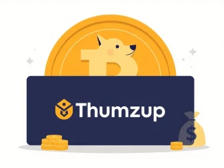 Thumzup DOGE logo next to a Dogecoin symbol, representing the firm's $2M DOGE investment and crypto acquisition strategy.