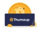 Thumzup DOGE logo next to a Dogecoin symbol, representing the firm's $2M DOGE investment and crypto acquisition strategy.