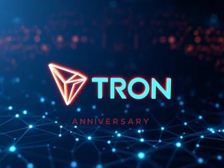 Tron's updated logo marks its 8th anniversary, symbolizing continued evolution and a stronger brand identity for the blockchain.
