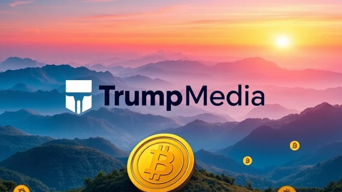 An infographic showing Trump Media's significant CRO token acquisition from Crypto.com, highlighting a major digital asset investment.