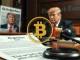 A legal document and gavel symbolize the **Donald Trump lawsuit** against The New York Times concerning memecoin reporting.