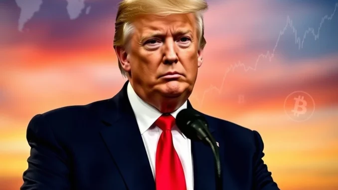 President Trump discusses emergency Trump tariffs meeting, signaling global trade impact and cryptocurrency market shifts.