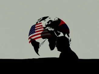 Former President Trump contemplating geopolitical strategy regarding US long-range weapons in Russia, signaling potential policy shifts.