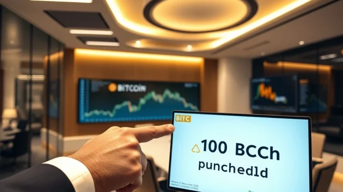 Visualizing a UK investment firm's strategic acquisition of Bitcoin (BTC) for its treasury reserves.