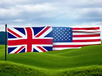 Flags of the UK and US symbolizing the new UK US crypto task force on digital asset regulation.