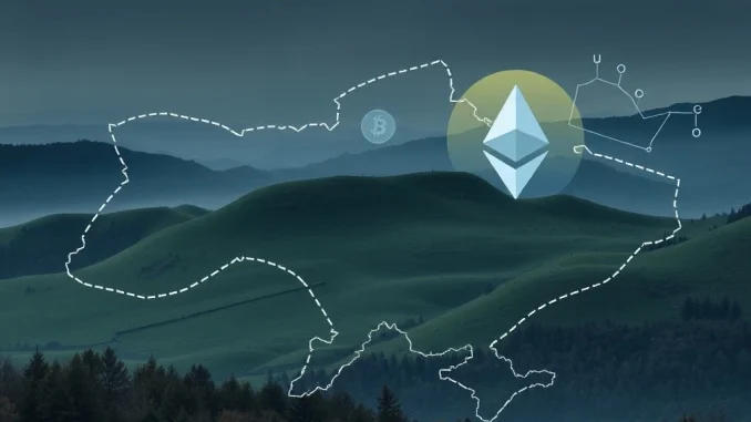 Visualizing the complex issue of Ukraine crypto money laundering and the urgent need for regulatory action.