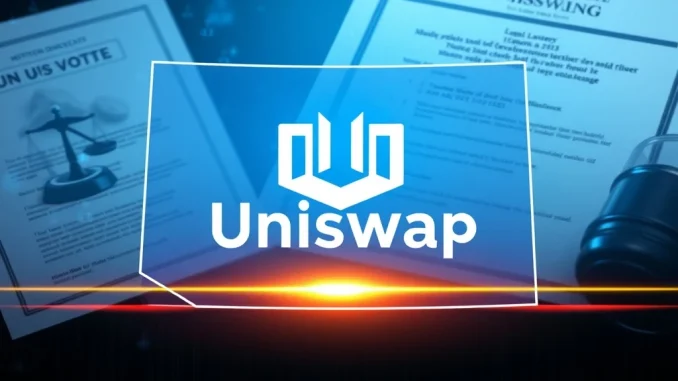 Illustration showing the Uniswap logo next to a map of Wyoming, symbolizing the new Uniswap Wyoming entity for legal and operational support for Uniswap.