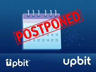 Upbit 0G listing postponed, symbolizing delays in crypto exchange operations due to blockchain network instability.
