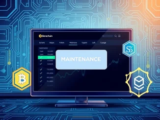 Upbit exchange interface displaying a BERA deposit/withdrawal suspension notice due to a Berachain network upgrade, highlighting the temporary halt.