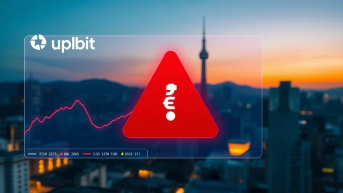 Urgent: Upbit KRW Suspension Announced for Essential K Bank Maintenance Upbit KRW suspension notice on a digital screen, signifying temporary deposit and withdrawal service disruption due to K Bank maintenance.