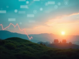 A chart illustrating the diminished Upbit listing effect, showing a flat price trend for new token listings on the South Korean crypto exchange.
