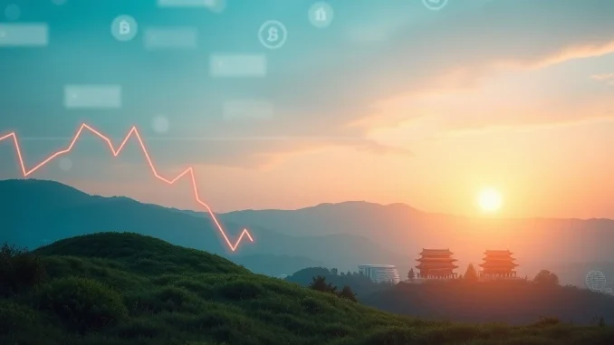 A chart illustrating the diminished Upbit listing effect, showing a flat price trend for new token listings on the South Korean crypto exchange.