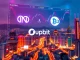 Upbit listing announcement for Infinit (IN) and B3, signifying new trading opportunities on the South Korean crypto exchange.