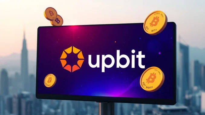Upbit listing announcement showing USD1 crypto and WLFI token on a trading interface, signaling new opportunities for South Korean crypto users.