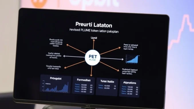 Upbit Unveils Crucial PLUME Token Circulation Plan Revision Visualizing the Upbit PLUME token circulation plan revision, showing updated tokenomics and project adjustments for clarity.