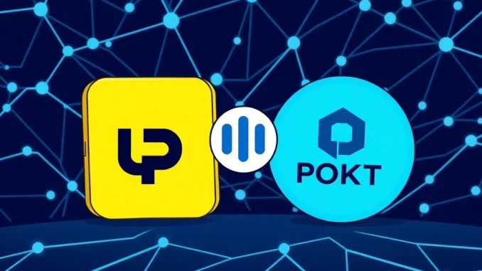 An urgent announcement graphic for Upbit POKT suspension, highlighting the temporary halt of deposits and withdrawals.