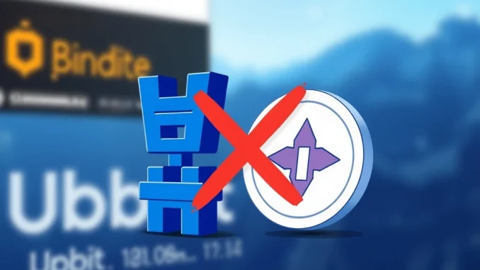 Upbit stablecoin denial: Official notice refuting a KRWT stablecoin partnership, emphasizing market integrity and legal action.