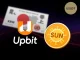Upbit exchange platform showing **SUN crypto** listed for KRW and USDT trading, signaling market growth.