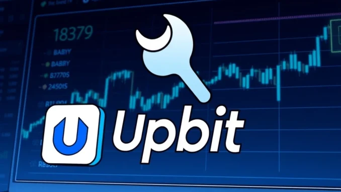 Upbit suspension notice indicating temporary halt for BABY and BCH deposits and withdrawals due to wallet maintenance.