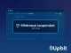 An urgent notification on a crypto exchange screen indicating the Upbit USDT withdrawal suspension on the Tron network.