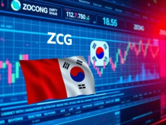 Upbit ZeroG listing announcement screen showing 0G token trading pairs, signifying market expansion in South Korea.