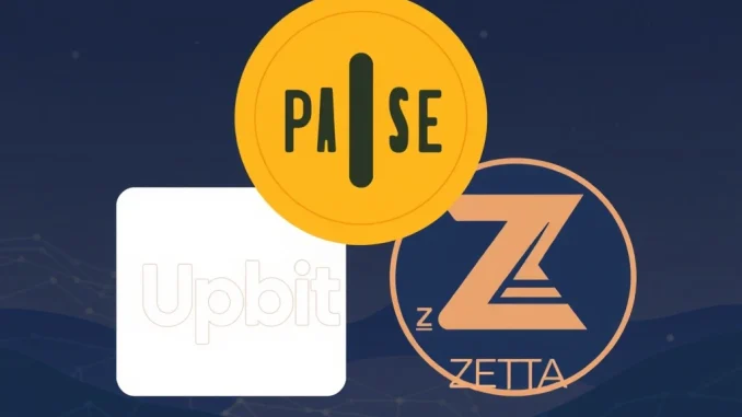 Upbit ZETA suspension notice on a digital screen, signaling a temporary halt for a crucial network upgrade.