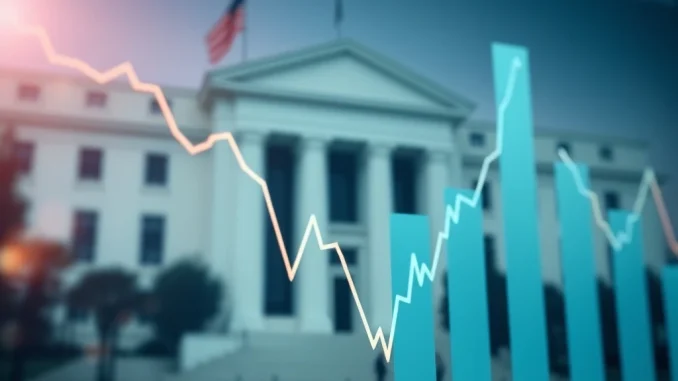 A graph showing a decline in US ADP employment figures, signaling a potential shift in economic conditions.