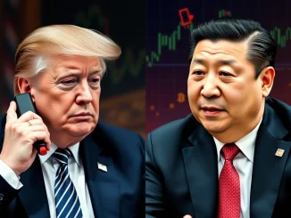 Illustrating the significant impact of the **US China relations** phone call between President Trump and President Xi on global markets and the cryptocurrency landscape.