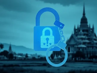 Visualizing US sanctions crypto crackdown on illicit scam rings, protecting human trafficking victims in Southeast Asia.