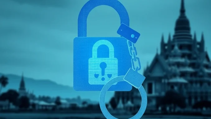 Visualizing US sanctions crypto crackdown on illicit scam rings, protecting human trafficking victims in Southeast Asia.