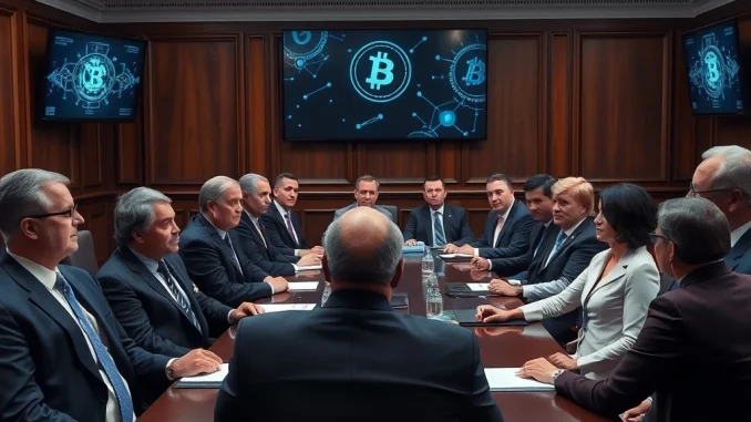 US Senate Banking Committee members engaging in a crucial dialogue with crypto executives about digital asset regulation.