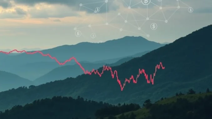 Charts showing mixed US stock market performance, illustrating the potential crypto market impact for investors.