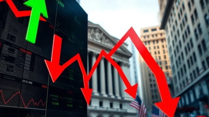 Charts depicting the mixed opening of the U.S. stock market, with S&P 500 and Nasdaq gains contrasting Dow losses.