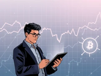 A chart showing U.S. stocks lower, illustrating the broader stock market decline and its potential crypto market impact.