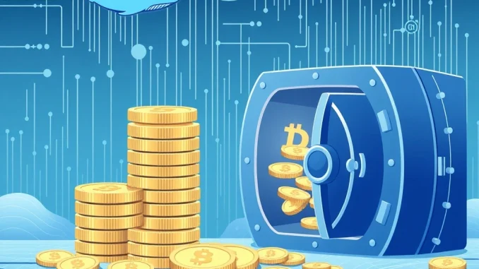 Digital depiction of 250 million USDC minted flowing into the Circle Treasury, symbolizing increased crypto market liquidity.