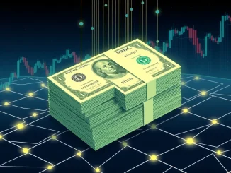 A digital representation of 250 million USDC being minted, symbolizing increased stablecoin liquidity and its impact on crypto market dynamics.