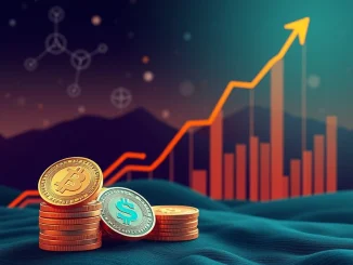 A digital chart showing the remarkable growth of USDC supply, reflecting Bernstein's optimistic forecast for Circle's future in the stablecoin sector.