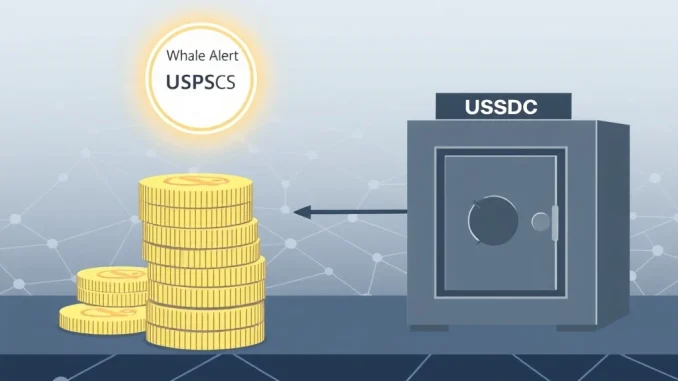 Visualizing a significant USDC transfer of 350 million from Zero Hash to the USDC Treasury, highlighting a major stablecoin movement.