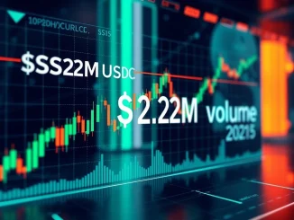 Digital interface displaying USDH stablecoin trading data on Hyperliquid, illustrating its impressive $2.2M initial trading volume.