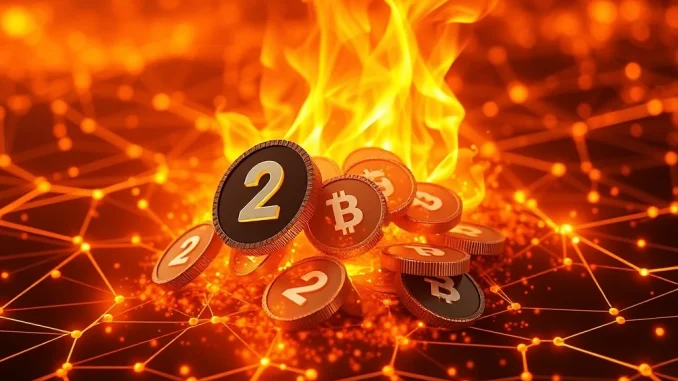 Illustrating the **massive USDT burn** event, showing 2 billion Tether tokens being removed from circulation at the Tether Treasury.