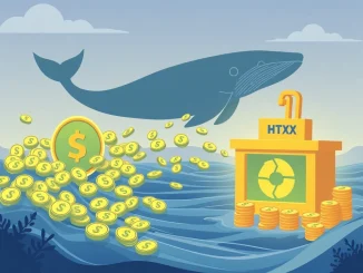 Visualizing a massive USDT transfer from Aave to HTX, highlighting the significant cryptocurrency transaction.