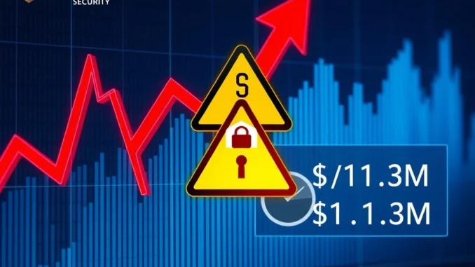 A chart illustrating the significant **UXLINK price plunge** on Bithumb, following a security alert about a suspicious transaction.
