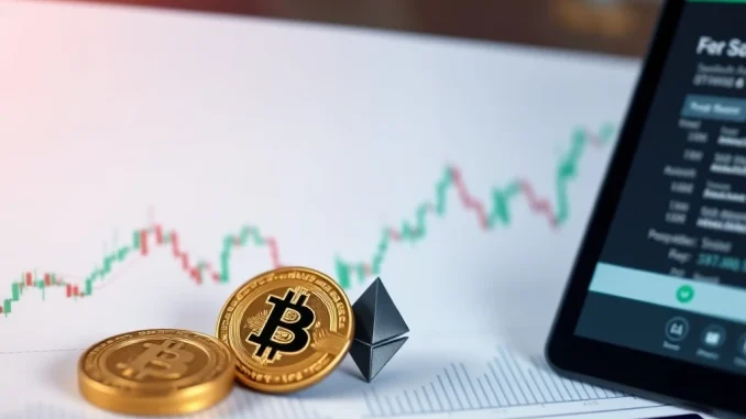 A financial chart showing a potential opening of Vanguard's investment platform to crypto ETF products, signaling new access for brokerage clients.