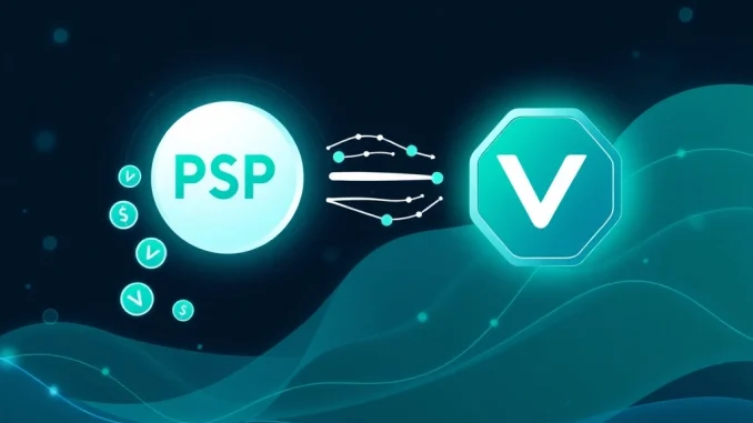 Visualizing the Velora token migration from PSP to VLR, symbolizing a pivotal shift in the DEX aggregator's governance and utility.