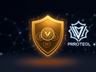 Illustrates Venus Protocol compensation process, showing a secure transaction or a shield protecting digital assets after a phishing attack.